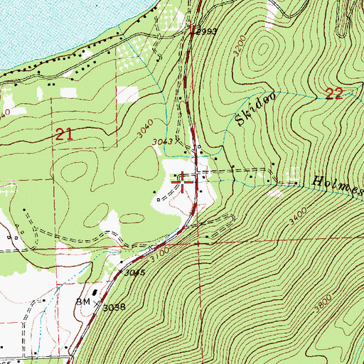 Topographic Map of Holmes Creek, MT