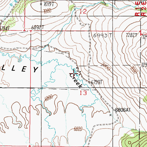 Topographic Map of Holt Ranch, MT