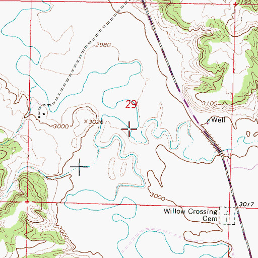Topographic Map of Home Creek, MT