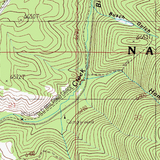 Topographic Map of Homesite Creek, MT