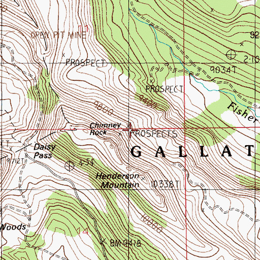 Topographic Map of Homestake Mine, MT