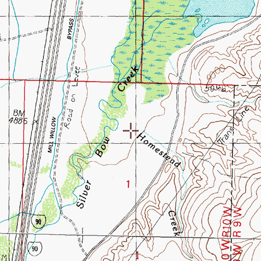Topographic Map of Homestead Creek, MT