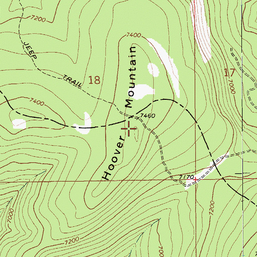 Topographic Map of Hoover Mountain, MT