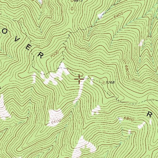Topographic Map of Hoover Ridge, MT