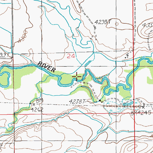 Topographic Map of Hopley Creek, MT