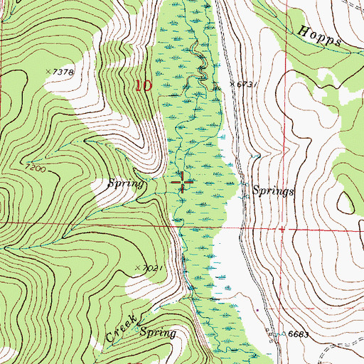 Topographic Map of Hopps Creek, MT