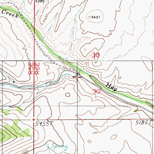 Topographic Map of Horse Creek, MT