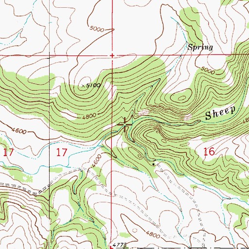 Topographic Map of Horse Creek, MT