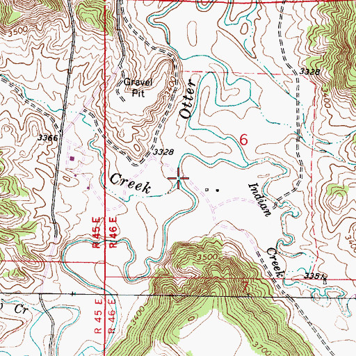 Topographic Map of Horse Creek, MT