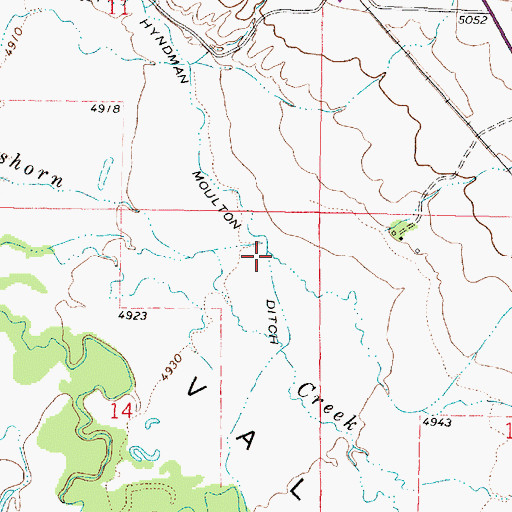 Topographic Map of Horse Creek, MT