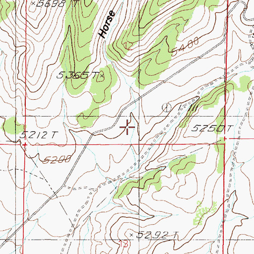Topographic Map of Horse Gulch, MT