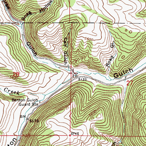 Topographic Map of Horse Gulch, MT