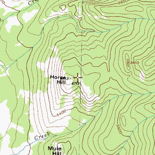 Topographic Map of Horse Hill, MT