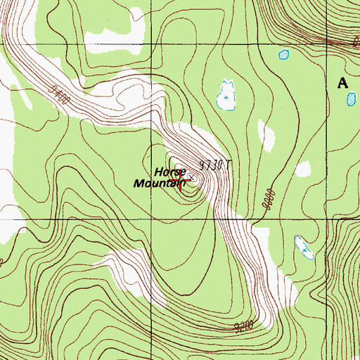 Topographic Map of Horse Mountain, MT