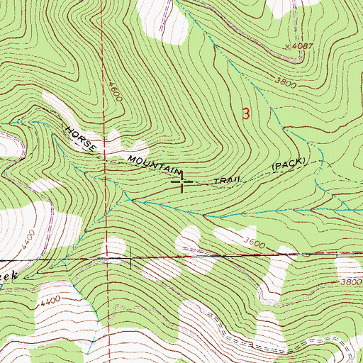 Topographic Map of Horse Mountain Trail, MT