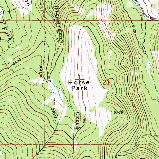 Topographic Map of Horse Park, MT