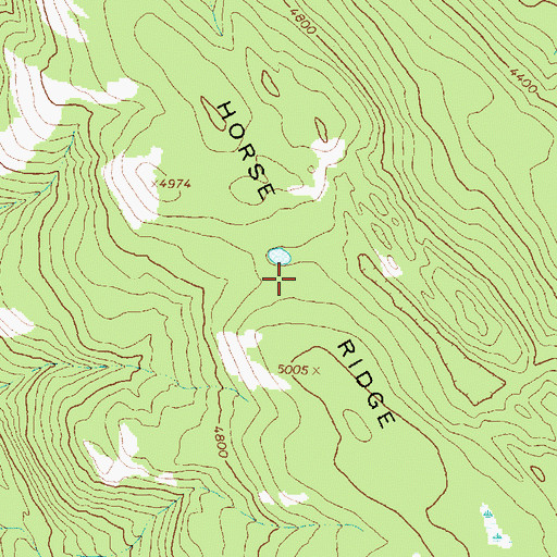 Topographic Map of Horse Ridge, MT