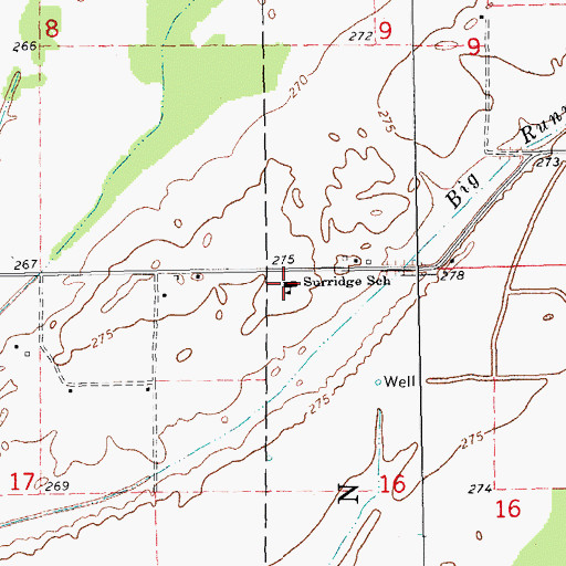 Topographic Map of Surridge School, AR