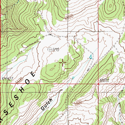 Topographic Map of Horseshoe Hills, MT