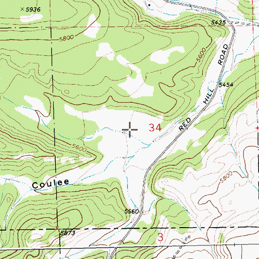 Topographic Map of Horsethief Canyon, MT