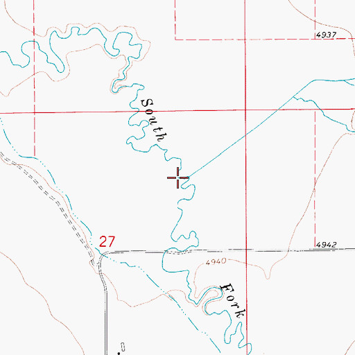 Topographic Map of Hot Springs Creek, MT