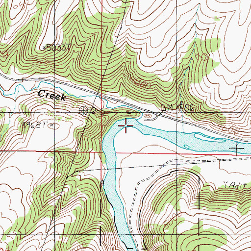 Topographic Map of Hot Springs Creek, MT