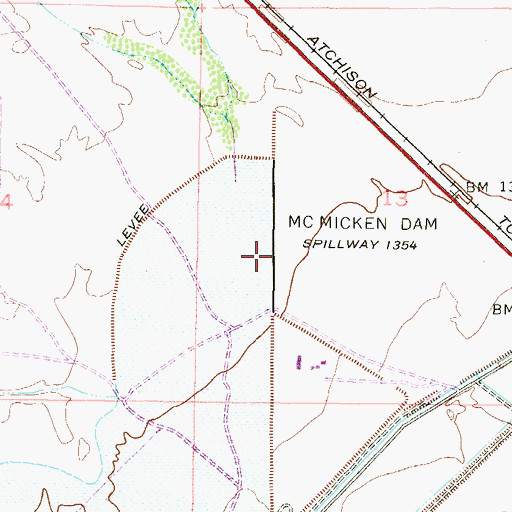 Topographic Map of McMicken Dam, AZ