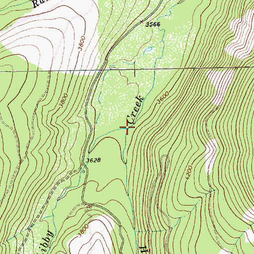 Topographic Map of Howard Creek, MT
