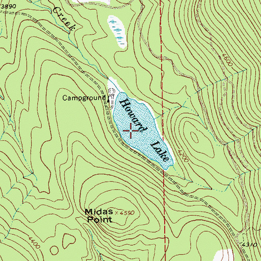 Topographic Map of Howard Lake, MT