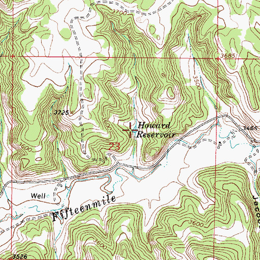 Topographic Map of Howard Reservoir, MT