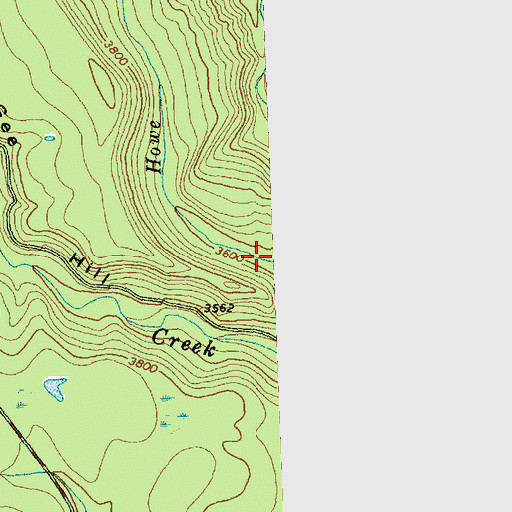 Topographic Map of Howe Creek, MT