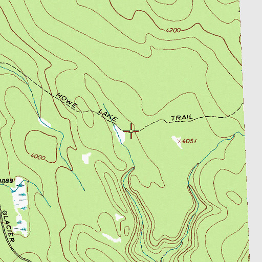 Topographic Map of Howe Lake Trail, MT