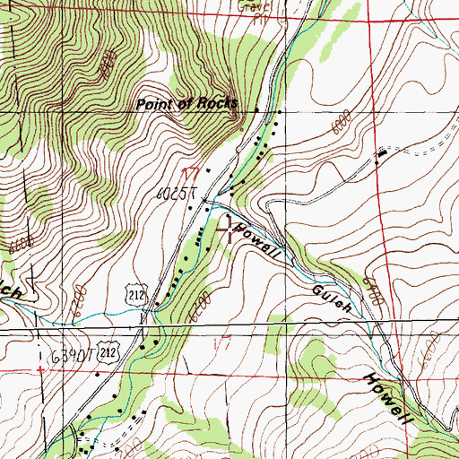 Topographic Map of Howell Gulch, MT