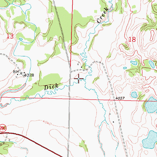 Topographic Map of Hoyt Creek, MT