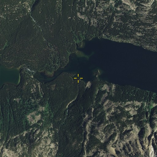 Aerial/Satellite Image of Huckleberry Creek, MT