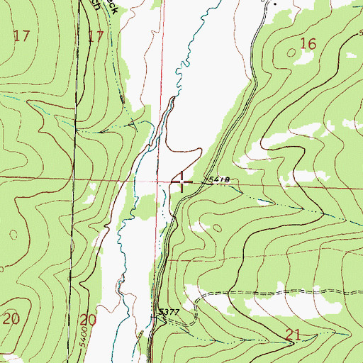 Topographic Map of Huebeck Gulch, MT