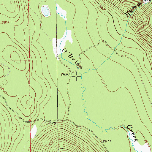 Topographic Map of Hummingbird Creek, MT