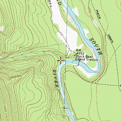 Topographic Map of Hungry Creek, MT