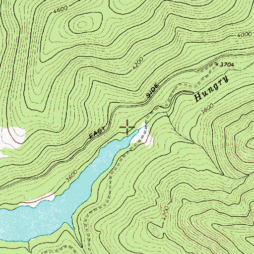 Topographic Map of Hungry Horse Creek, MT