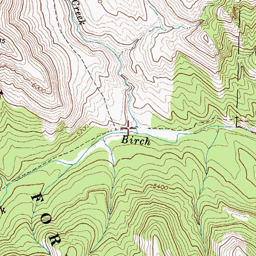 Topographic Map of Hungry Man Creek, MT