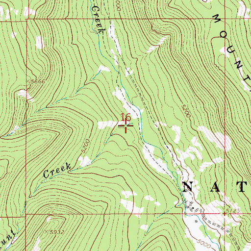 Topographic Map of Hunt Creek, MT