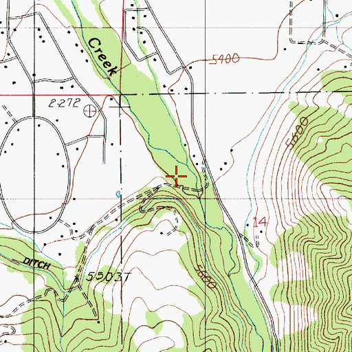 Topographic Map of Hyalite Canyon, MT