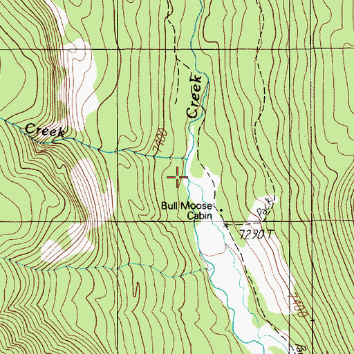 Topographic Map of Hyman Creek, MT