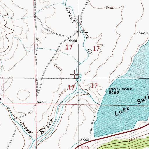 Topographic Map of Ice Creek, MT