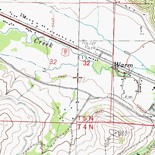 Topographic Map of Ice House Gulch, MT
