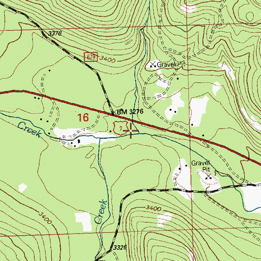 Topographic Map of Idaho Creek, MT