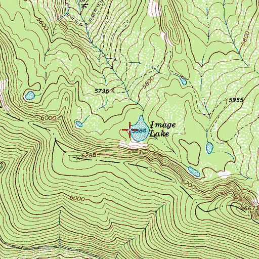 Topographic Map of Image Lake, MT