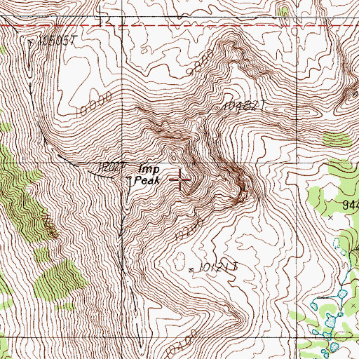 Topographic Map of Imp Peak, MT