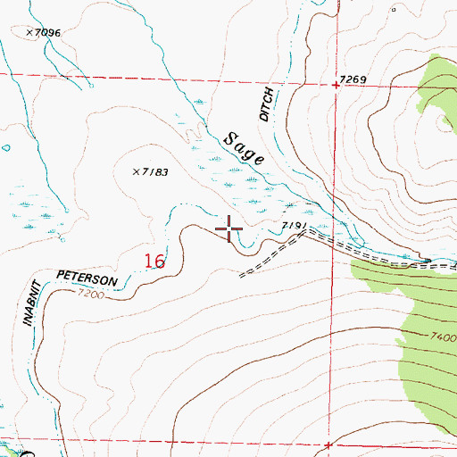 Topographic Map of Inabnit Peterson Ditch, MT