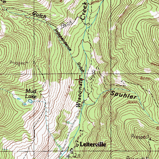 Topographic Map of Independence Gulch, MT